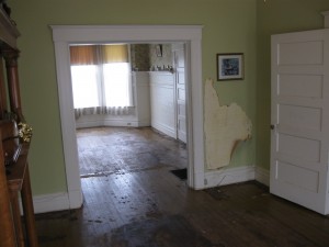 The emptied living and dining rooms in SF.